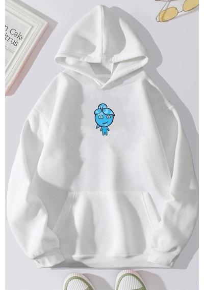 Uyguntarz Unisex Su Avatar Baskılı Sweatshirt beyaz