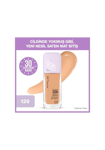 Maybelline New York Superstay Lumi Matte Foundation 129 Allow Custom