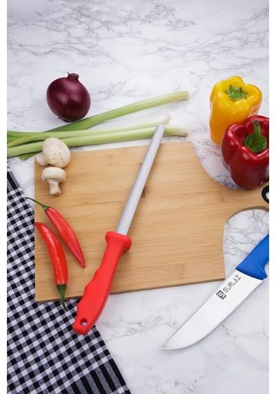 Sürlaz Bıçak Bileyici Yassı Masat Kırmızı 22 Cm