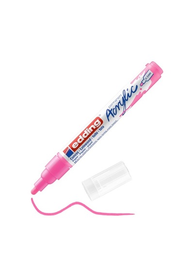 Edding Akrilik Markör Kalem Fosforlu Pembe - 2 Adet 016 Pembe