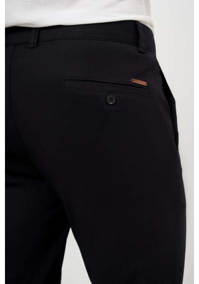 Morven Erkek Siyah Yazlık Pamuk Yan Cep Slim Fit Chino Pantolon 25ys003004001 Siyah