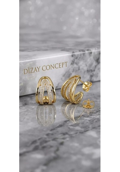 Zirkon Taşlı Xuping Özel Seri Gold Renkli Bayan Küpe Altın