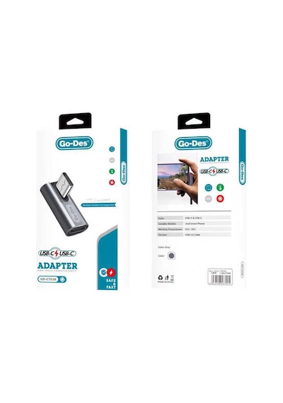 Go Des Gd-ct038 Type-c To Type-c Çevirici Siyah