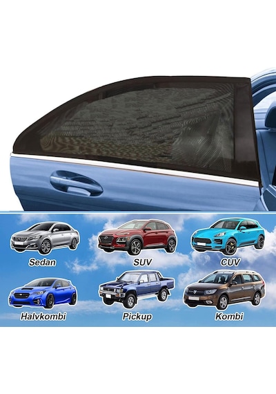 Ayrex Araç Yan Cam Güneşlik Perdesi Güneş Önleyici Aksesuar Uv Işıklardan Koruma Sineklerden Koruma Oto Güneşl Genel