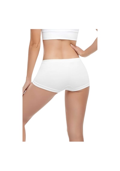 Uniquetrenders Kadın Dikişsiz Boxer 3'lü Set Beyaz
