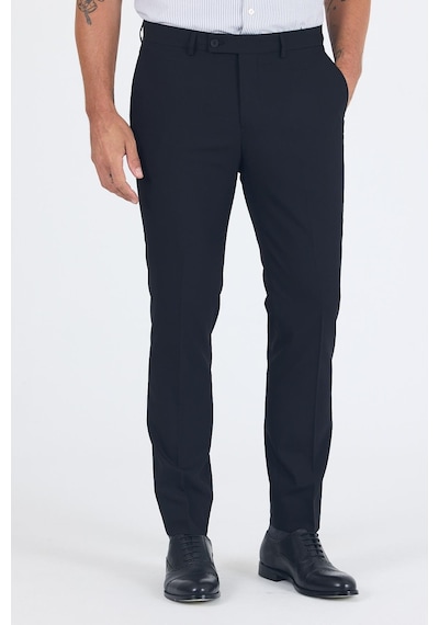 İmza Siyah Esnek Yandan Cepli Slim Fit Classic Pantolon 1003250013 Siyah