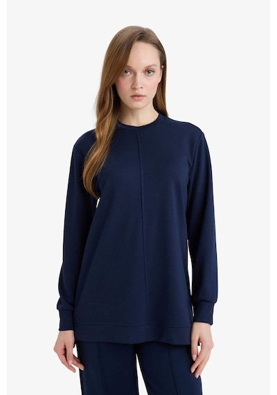 Defacto Regular Fit Bisiklet Yaka Uzun Kollu Tunik F5117ax26spnv31 Lacivert-nv31