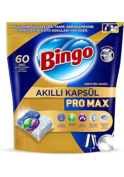 Bingo Akıllı Bulaşık Kapsülü Pro Max - 60 Adet Bingo Akıllı Bulaşık Kapsülü Pro Max - 60 Adet