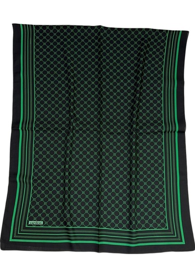 Cardion 75 X 190 Monogram Medine Şal - 02988 - 75 X 190 / Yeşil - Siyah
