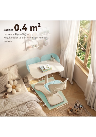 Bonny Mobil Çocuk Çalışma Sandalye Seti Mavi