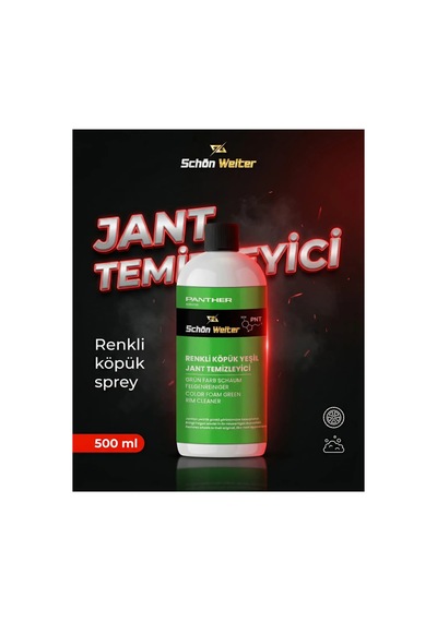 Schön Weiter Araç Oto Yeşil Jant Temizleyici - Renkli Köpük Sprey 500ml Panther
