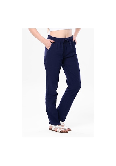 Eliş Şile Bezi Şile Bezi Çift Cepli Unisex Yazlık Pantolon Mor Mor-mor Mor