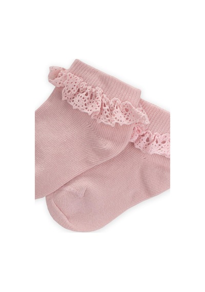 Cigit Dantalli Bebe Patik Çorabı 0-4 Yaş Pudra Pudra
