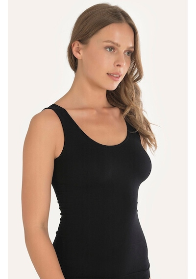 NBB Beyaz Geniş Askılı Seamless Atlet Body 001