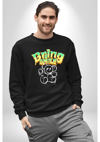 Beyin Gülüşü Unisex Siyah Sweatshirt Siyah