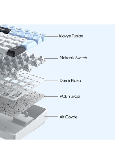 Aula S100 Pro Brown Switch How Swap Rgb Mekanik Klavye Bluetooth Kablolu Kablosuz Bağlantı Buz Mavisi