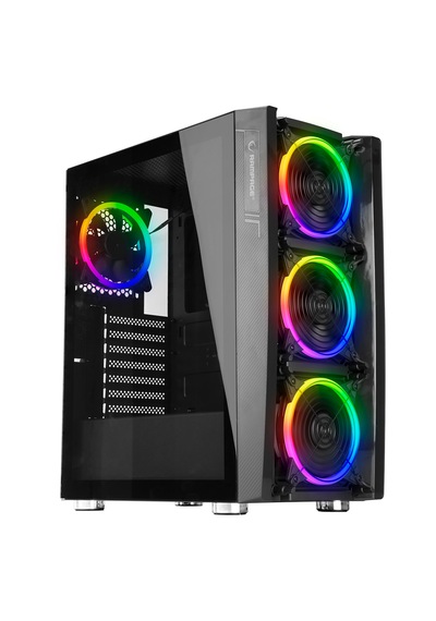 Rampage Hacker Temper Camlı 600w 80+ 4 Rgb Fan Control Gaming Oyuncu Kasası