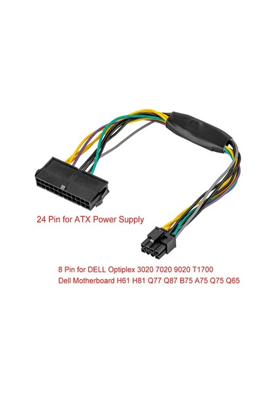 Dell Optiplex 3020 7020 9020 T1700 İle Uyumlu 24 Pinden 8 Pine Çevirici Kablo