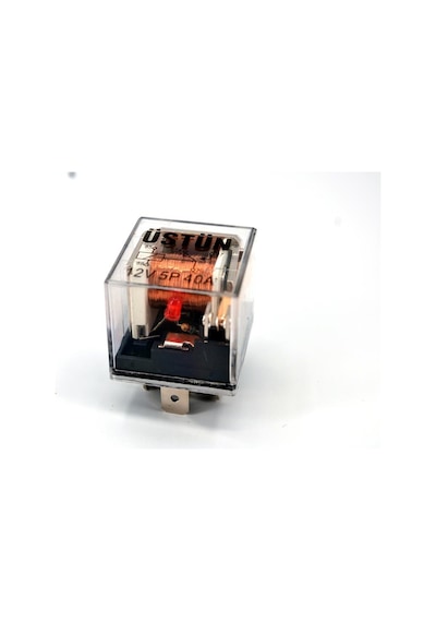 Mini Röle Şeffaf 12V 40A 5P Ledli Üstün