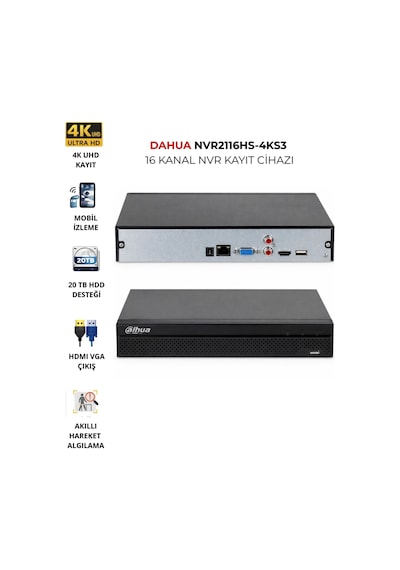 Nvr2116hs-4ks3 16 Kanal Profesyonel Güvenlik Nvr
