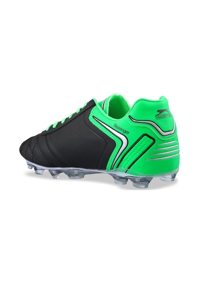 Slazenger HUGO KR Erkek Halı Saha Siyah - Yeşil Futbol Ayakkabısı