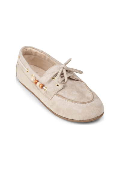 Deery Kadın Bej Bağcıklı Loafer Ayakkabı - K2903zbejm01