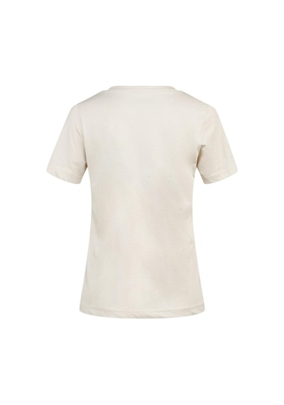 2as Alone Baskılı V Yaka Kadın T-shirt 403 Kum