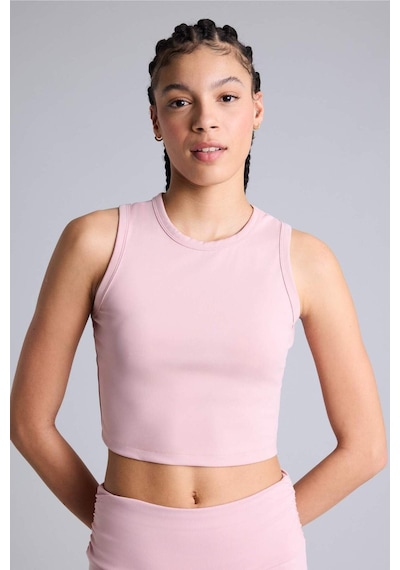 Defacto Crop Top Bisiklet Yaka Sporcu Atlet E7723ax26spbr502 Bordo-br502