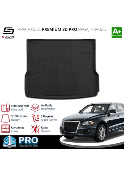 S-dizayn Audi Q5 3d Pro Bagaj Havuzu 2009-2017 A+ Kalite