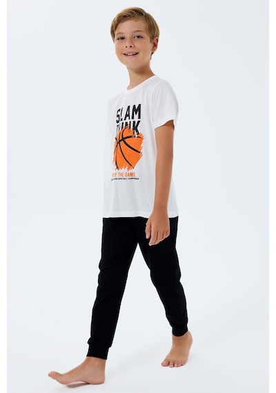 Rolypoly Erkek Çocuk Beyaz Pijama Takım Rp3762-c-v1