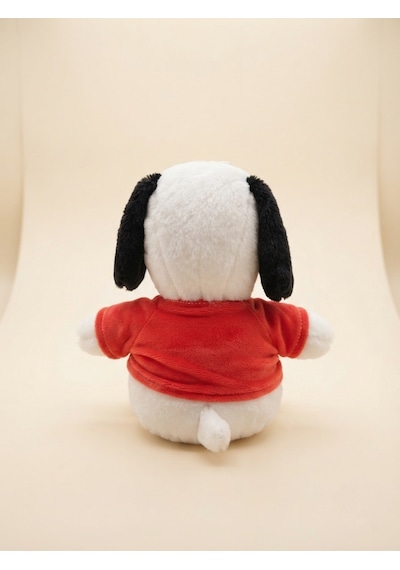 Peluş Köpek Snopyy-30 Cm -kırmızı Tşhirt'lü Kırmızı-beyaz