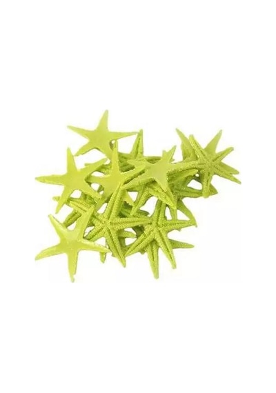 Tahtakale Toptancı Polyester Deniz Yıldızı Minik Boy 0.5 Cm- 1.5 Cm 100 Adet Sarı