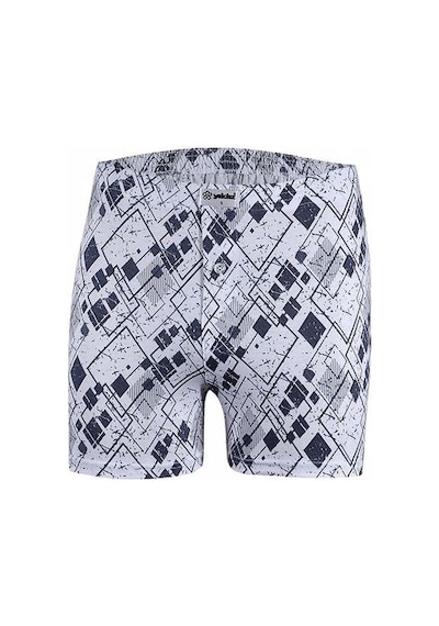 3'Lü Yıldız 35 Emprime Penye Desenli Erkek Boxer