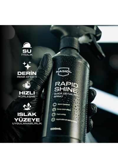 Rapidshine Araçlar İçin Hızlı Nano Detailer Spreyi 500 Ml, Kolay Uygulama, 6 Ay Dayanım