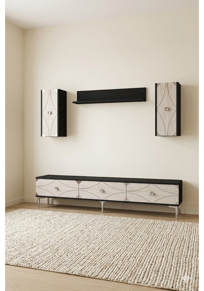 Tvr1897ats Alfa Tv Ünitesi Takımı Antrasit-beyaz-silver 180cm