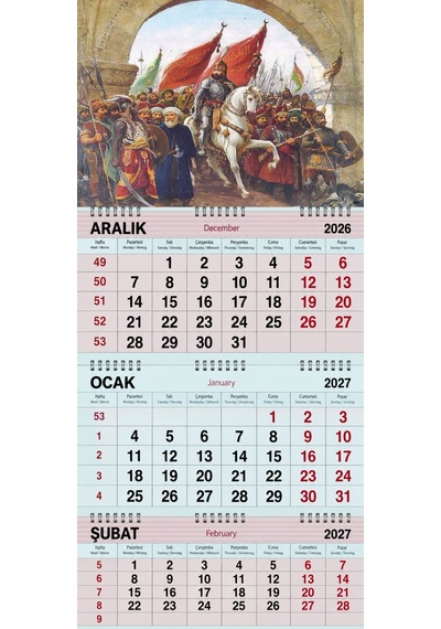 2027 Yılı Gemici Takvimi ---fatih'in İstanbul Fethi