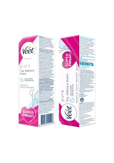Veet Pure Tüy Dökücü Krem 200 Ml Bacak Ve Vücut Bölgeleri İçin Hassas Ciltlere Uygun Süper Fırsat