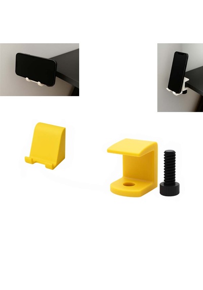 Özel 3d Baskı Telefon Tutucu Modüler Masa Düzenleyici Tak Çıkar Düzenleyici Ebat: 4,9 Cm X 5,5 Cm Sarı
