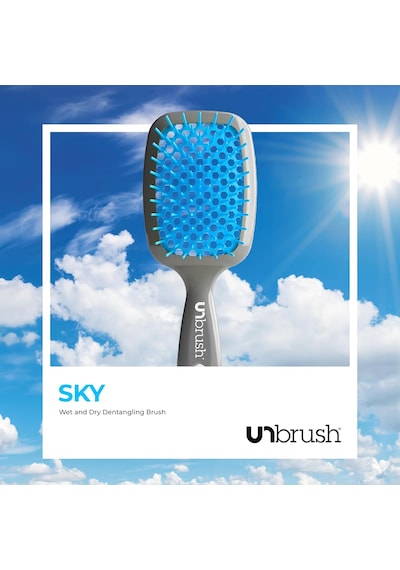 Unbrush Islak Ve Kuru Havalandırmalı Saç Fırçası, Açık Mavi/gri