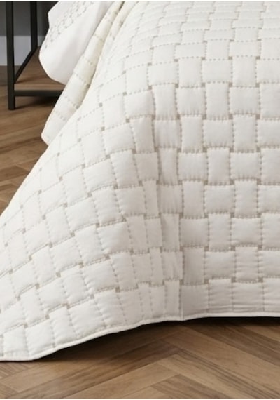 Goldroom Home Altınay Tek Kişilik Yatak Örtüsü Krem