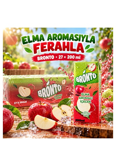 Elma Aromalı İçecek 200 Ml X27 Adet