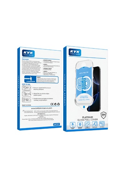 Kvk 5d Platinum İphone 15 Pro Max Uyumlu 9h Cam Ekran Koruyucu