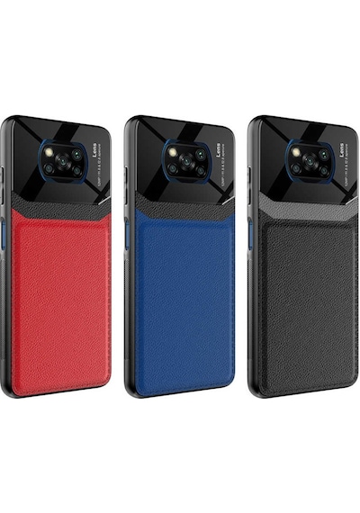 Xiaomi Poco X3 Nfc Kilif Lens Deri Görünümlü Tpu Kapak 499746916