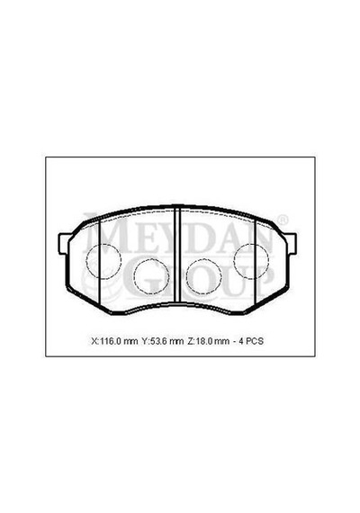 Mazda 929 Sd 87/91 Ön Fren Balatası Di Sk 116x53,6x18 Fmk