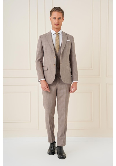 Efor Tk 902 Slim Fit Vizon Klasik Takım Elbise Vizon