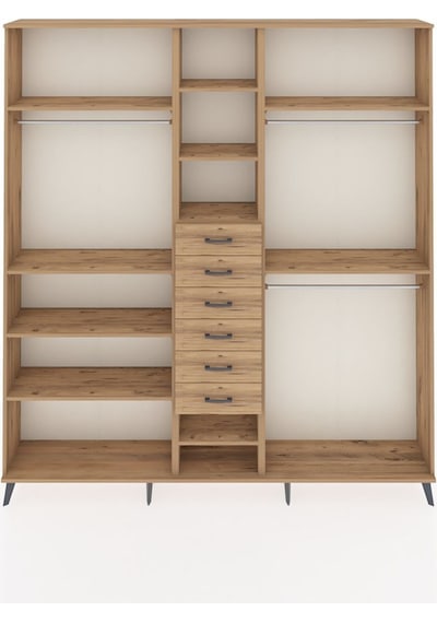 Arges Dolap 10 Raflı 6 Çekmeceli 3 Askılı 220x30x243 Çam-çam/çam Atlas Çam/atlas Çam Arges Dolap 10 Raflı 6 Çekmeceli 3 Askılı 220x30x243 Çam-çam/çam Atlas Çam/atlas Çam