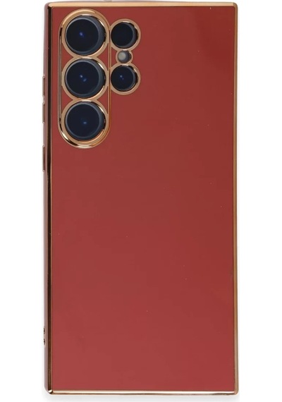 Newface Samsung Galaxy Uyumlu S23 Ultra Kılıf Volet Silikon - Kırmızı Diğer