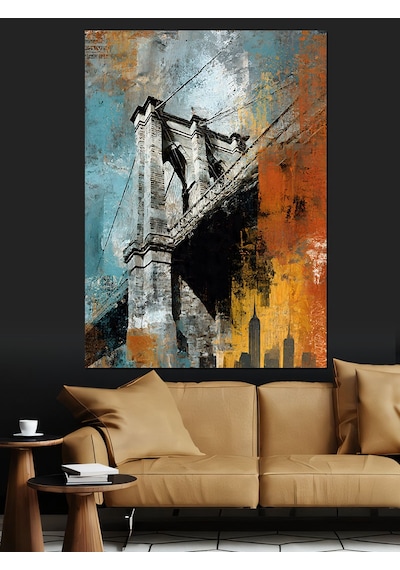 Ahşap Tablo Soyut Sanat Köprü