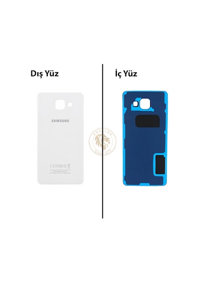 Samsung Galaxy A5 2016 A510 Beyaz Renk Arka Kapak Arka Cam Batarya Kapağı Pil Kapağı Lazer Kesim Back Cover Galaxy A5 2016 Uyumlu