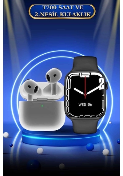 Mey İthalat 3.nesil Tws Bluetooth Kulaklık Ve Dokunmatik Ekran Akıllı Saat Sesli Görüşme